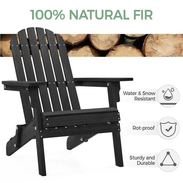 Yaheetech Folding Adirondack Chair Set of 2