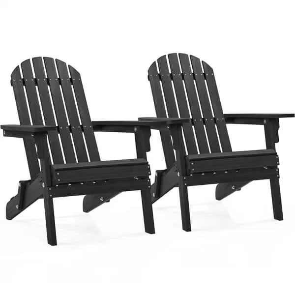 Yaheetech Folding Adirondack Chair Set of 2