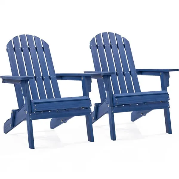 Yaheetech Folding Adirondack Chair Set of 2