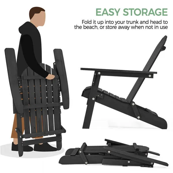 Yaheetech Folding Adirondack Chair Set of 2
