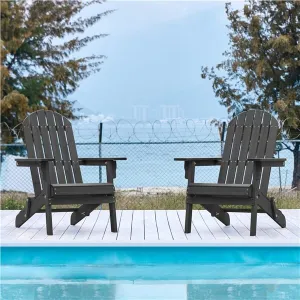 Yaheetech Folding Adirondack Chair Set of 2