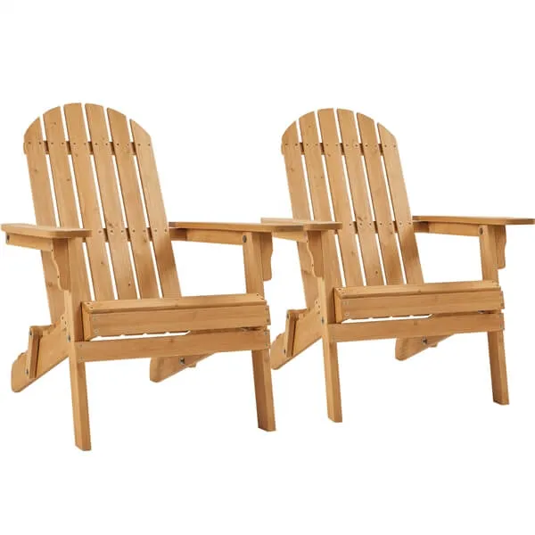 Yaheetech Folding Adirondack Chair Set of 2