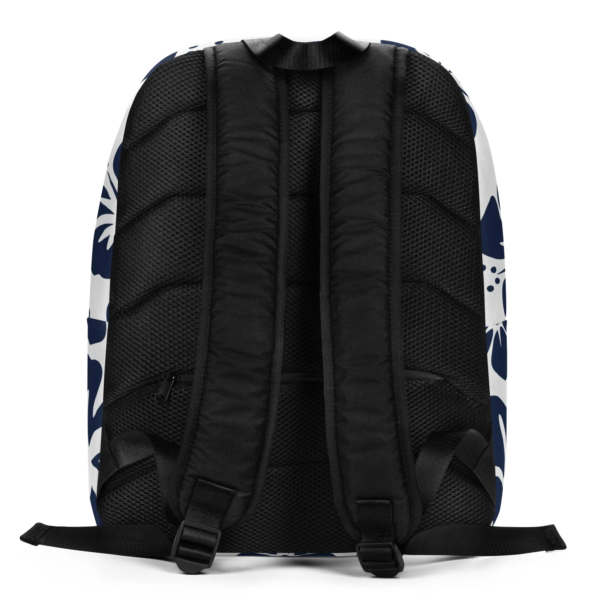 Yellow and Navy Blue Hawaiian Print Backpack